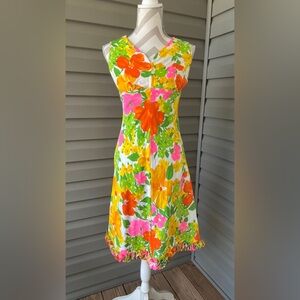 VTG 60’s Monteldos Elfriede for Twiggs Hawaii Midi Dress Sz 6